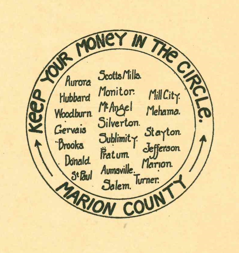 Logo from Marion County Facts Book, 1920.  WHC X2013.001.0004.002.