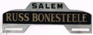 License plate holder. Al Black Collection, 2014.082.0182.