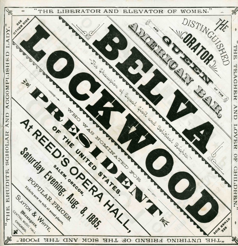 Belva Lockwood Handbill