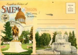The front of a historic postcard.